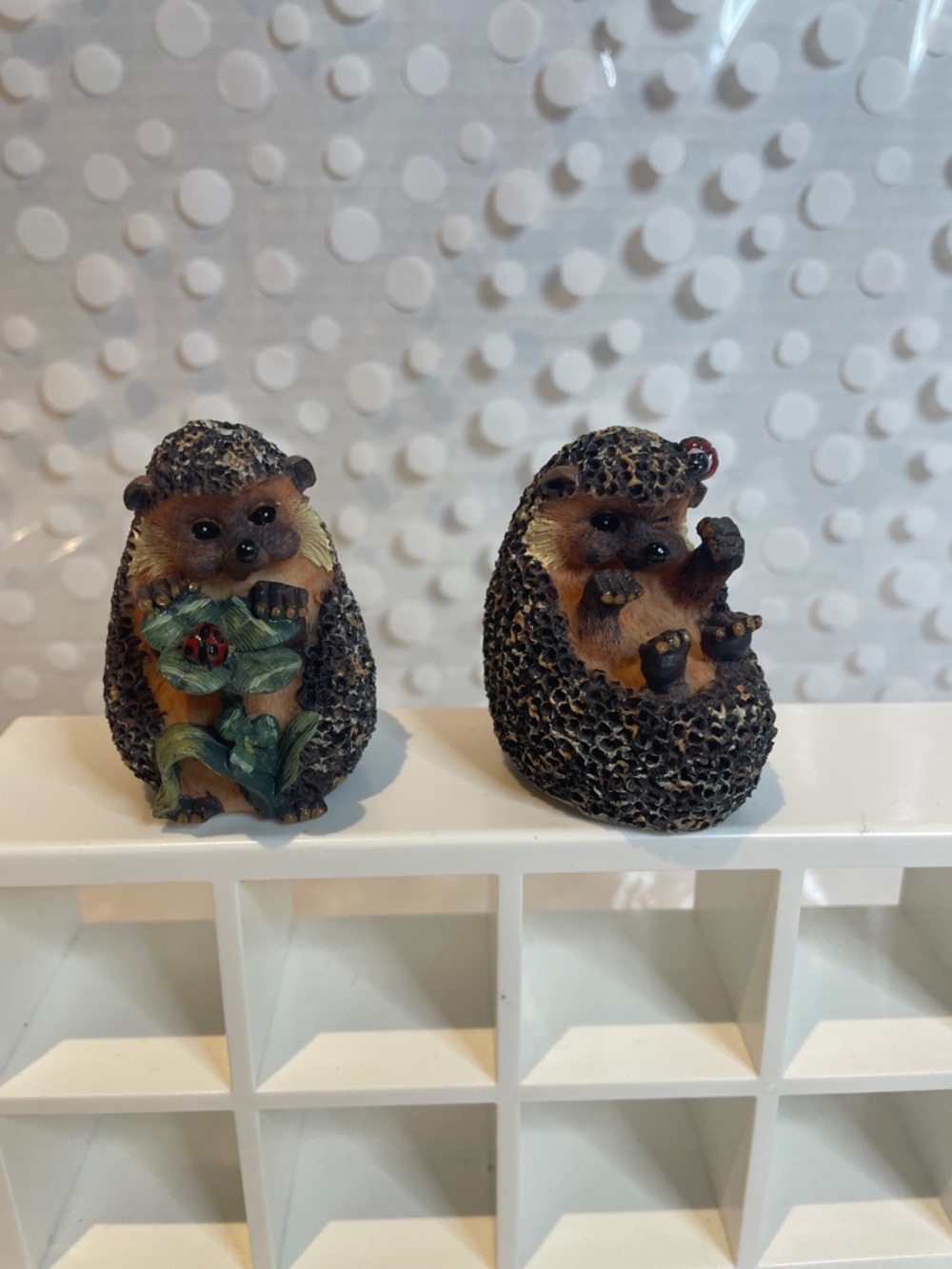 Vintage Cute Hedgehog Salt & Pepper Bramble & Clover Shakers
Resin